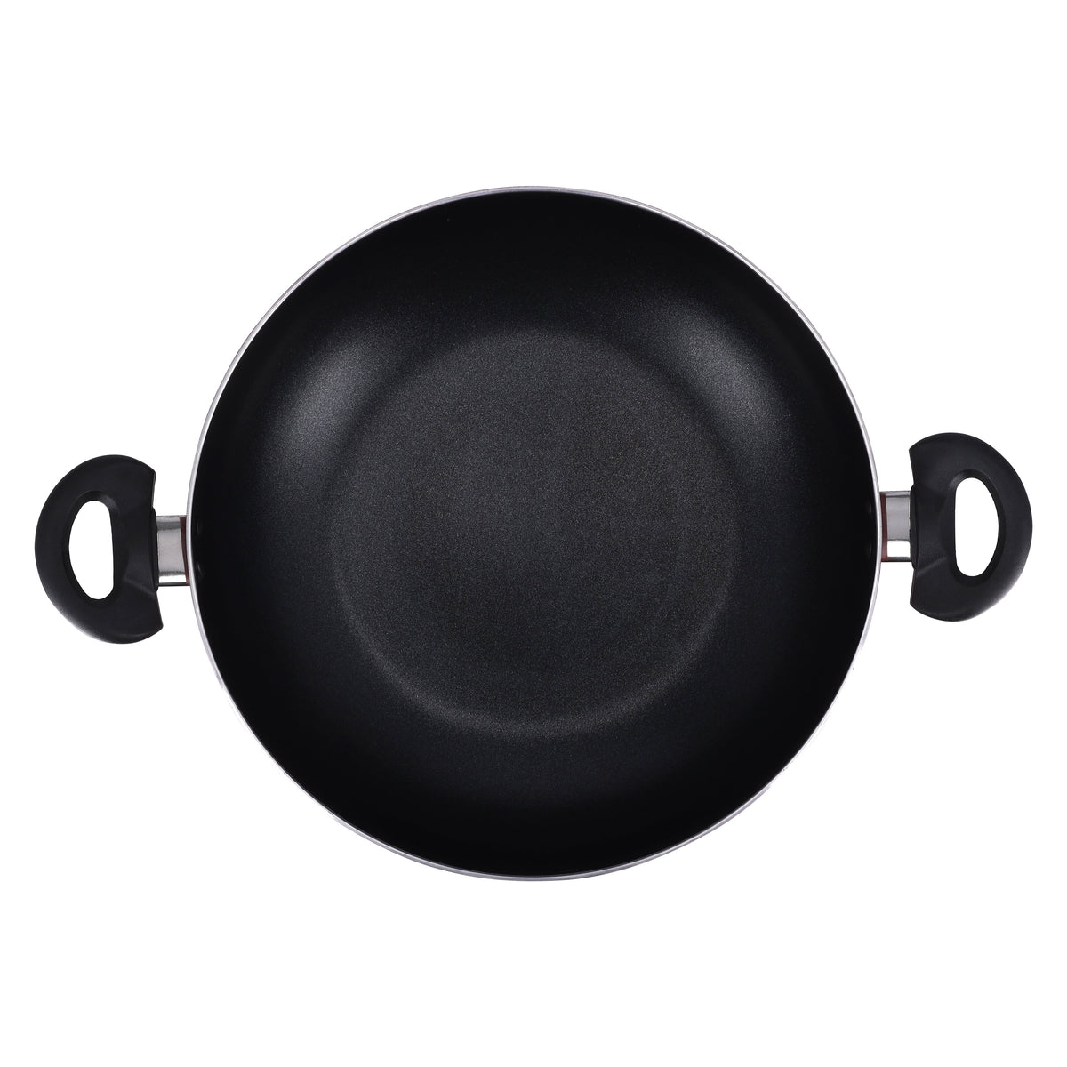24cm Aluminum Nonstick Wok Pan with Flat Base & Bakelite Handles – Red, Induction Compatible, Induction Bottom, Dishwasher Safe