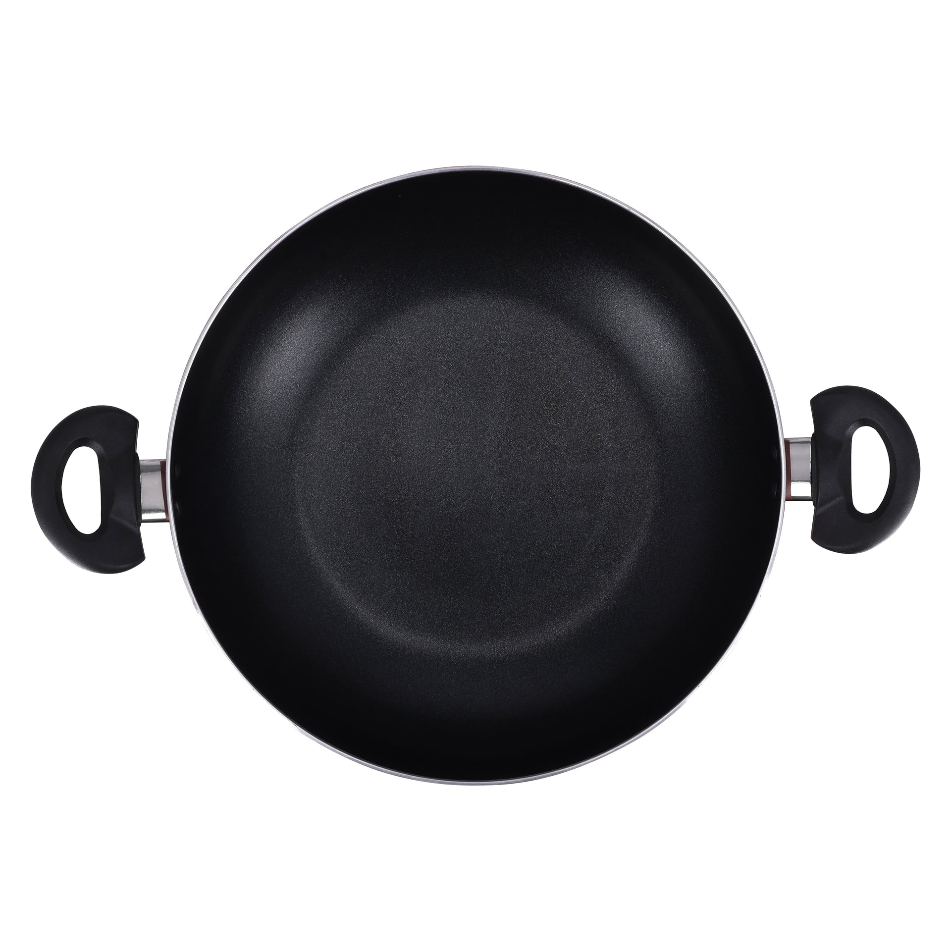 24cm Aluminum Nonstick Wok Pan with Flat Base & Bakelite Handles – Red, Induction Compatible, Induction Bottom, Dishwasher Safe