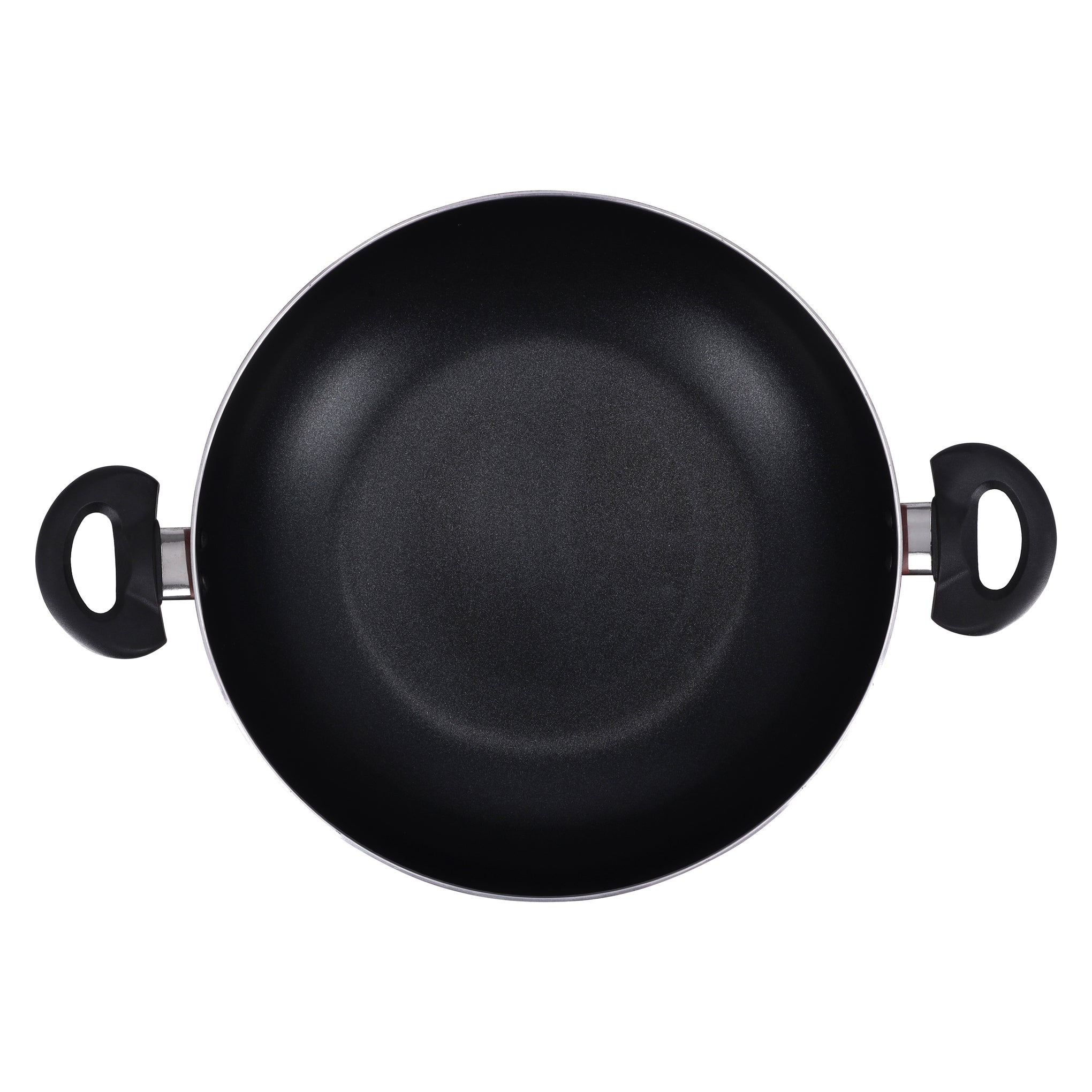 24cm Aluminum Nonstick Wok Pan with Flat Base & Bakelite Handles – Red, Induction Compatible, Induction Bottom, Dishwasher Safe