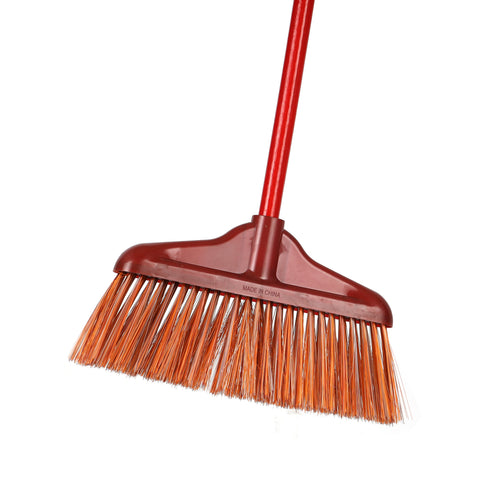 Delcasa DC3043 Floor Broom with Long Wooden Stick, Orange