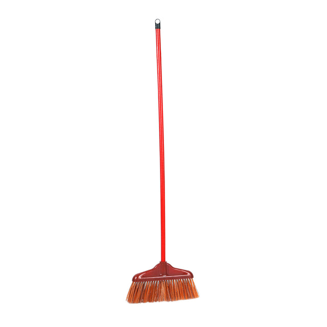 Delcasa DC3043 Floor Broom with Long Wooden Stick, Orange