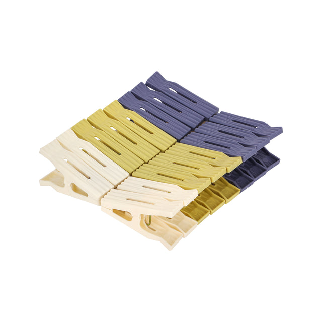 Delcasa 16-Piece Plastic Clothes Clip Set-DC3067/ Lightweight, Resistant to Corrosion, Clips Perfect for All Kinds of Dresses/ Suitable for Clothesline for Hanging Clothes, T-Shirt, Shirts, Dress, Drying Line Pegs for Indoor and Outdoor/ Multicolor