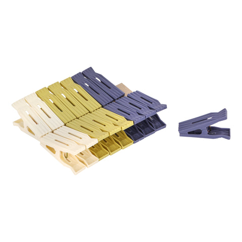 Delcasa 16-Piece Plastic Clothes Clip Set-DC3067/ Lightweight, Resistant to Corrosion, Clips Perfect for All Kinds of Dresses/ Suitable for Clothesline for Hanging Clothes, T-Shirt, Shirts, Dress, Drying Line Pegs for Indoor and Outdoor/ Multicolor
