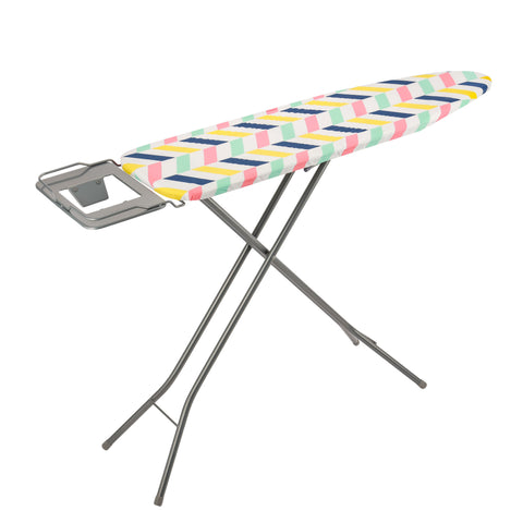 Ironing Board 34x110cm Foldable Mesh Top with Cotton Cover & Foam Pad | Adjustable Height 4 Levels | Multicolor