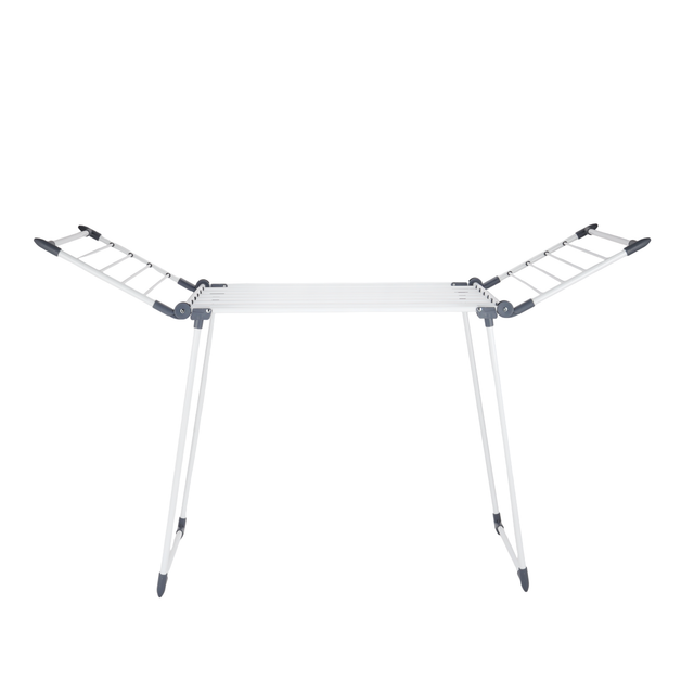 Delcasa Quick Dry Cloth Dryer- DC3284/ 15.5 m Drying Space, Rustproof Carbon Steel with PP Rods, Foldable, Sturdy, Sleek, Compact and Heavy Storage/ Perfect for Home, Apartments, Hostels, Etc. / White