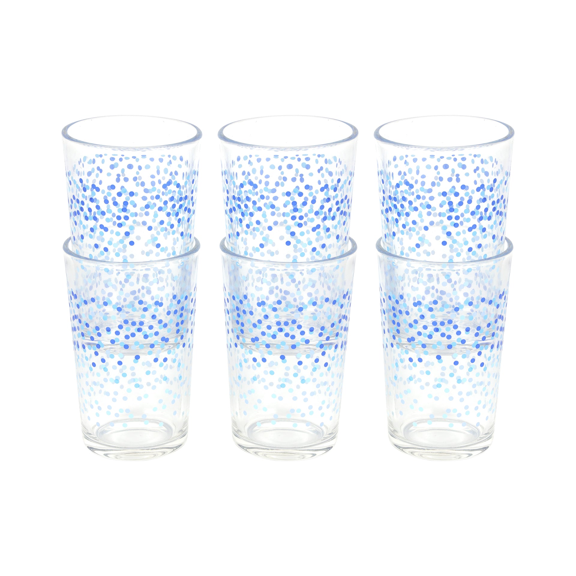 230ml Transparent Glass Tumbler Set (Pack of 6) – Lead-Free Crystal Clear Drinking Glasses for Hot & Cold Beverages
