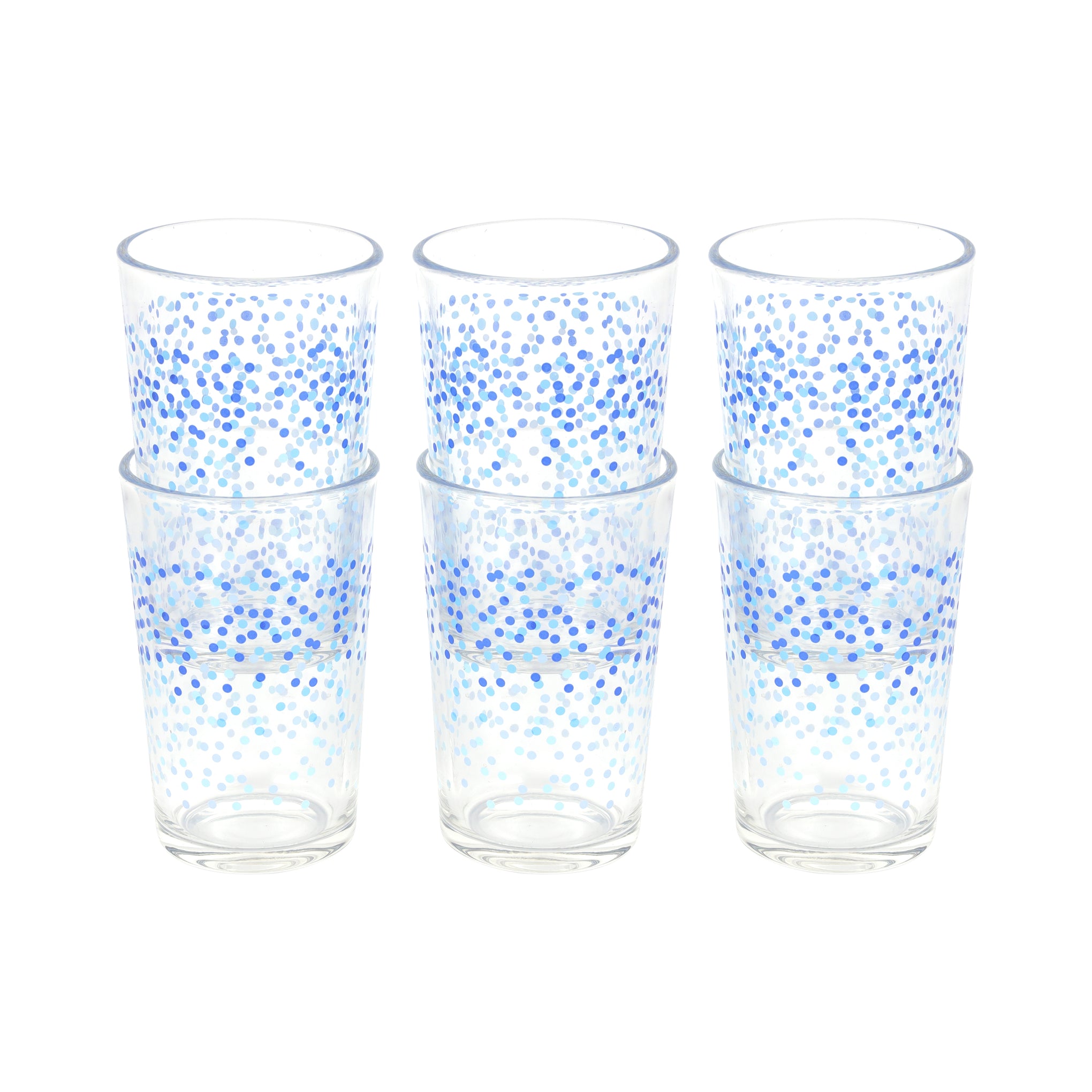 230ml Transparent Glass Tumbler Set (Pack of 6) – Lead-Free Crystal Clear Drinking Glasses for Hot & Cold Beverages