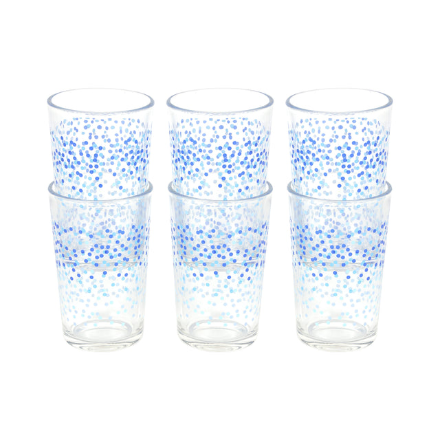 230ml Transparent Glass Tumbler Set (Pack of 6) – Lead-Free Crystal Clear Drinking Glasses for Hot & Cold Beverages