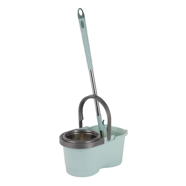 Spin Mop Bucket Set with 360° Rotating Microfiber Mop
