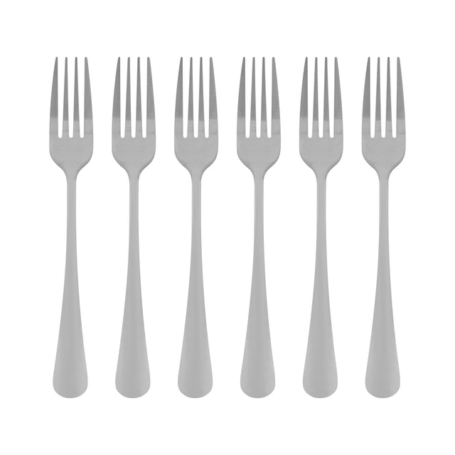 Delcasa 6-Piece Stainless Steel Dinner Fork- DC3457/ 20.3 cm, Light-Weight, 100% Food-Grade/ Suitable for Dining Table, Home and Restaurant/ Ideal for Pasta, Rice Dishes, Meat, Vegetables, etc./ Silver