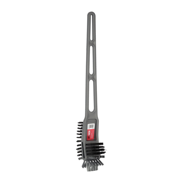 Delcasa Toilet Brush - DC3671/ Compact and Light-Weight Washroom Brushes Perfect for Cleaning Indian and Western Style Toilets/ with Long Handle for Better Reach, Flexible Bristles/ Black