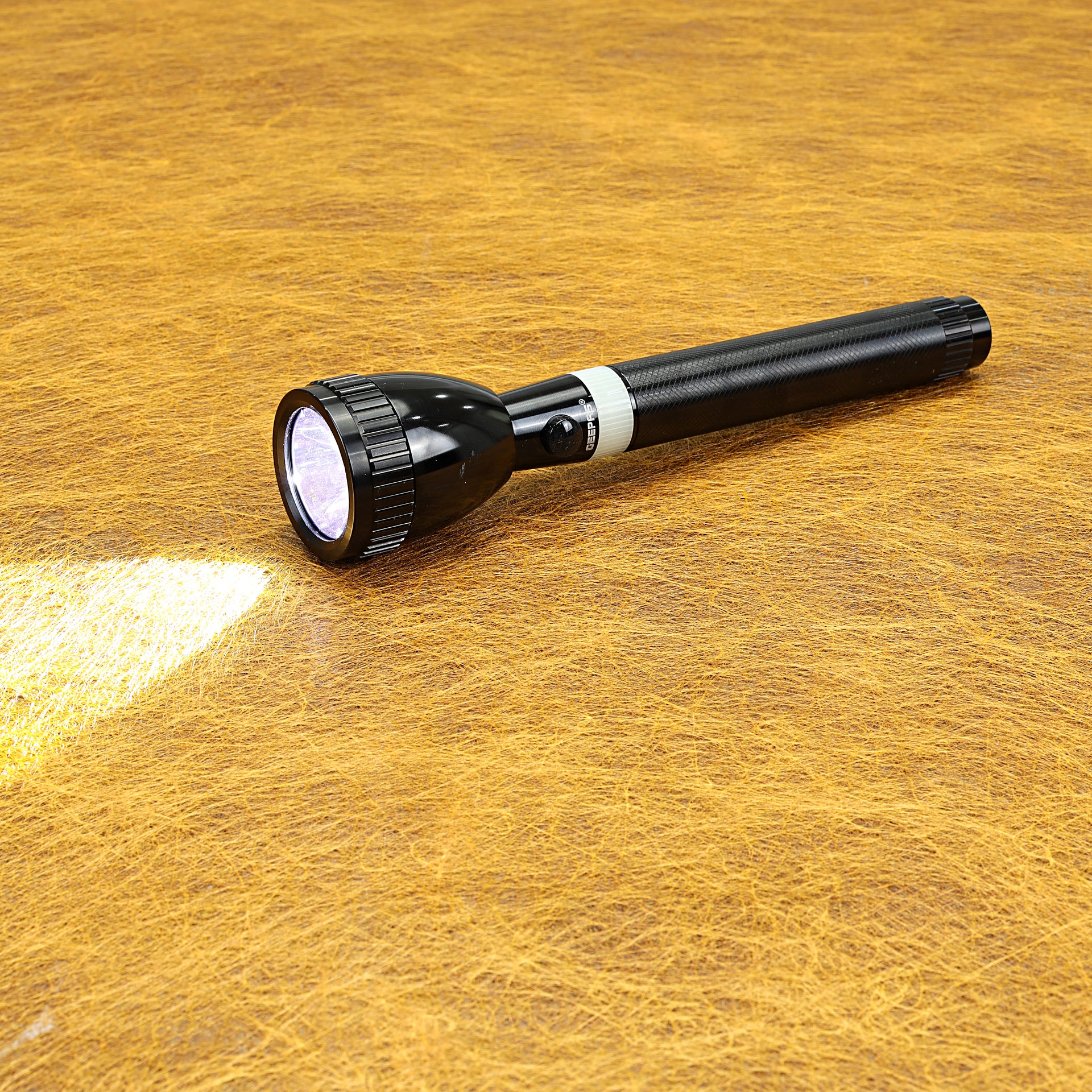 Rechargeable LED Flashlight|  Portable & Lightweight | 3000mAh Battery | 3hrs Working | Ideal for Indoor & Outdoor Activities | Powerful Torch for Camping Hiking & More | GFL3827 Grey 235mm