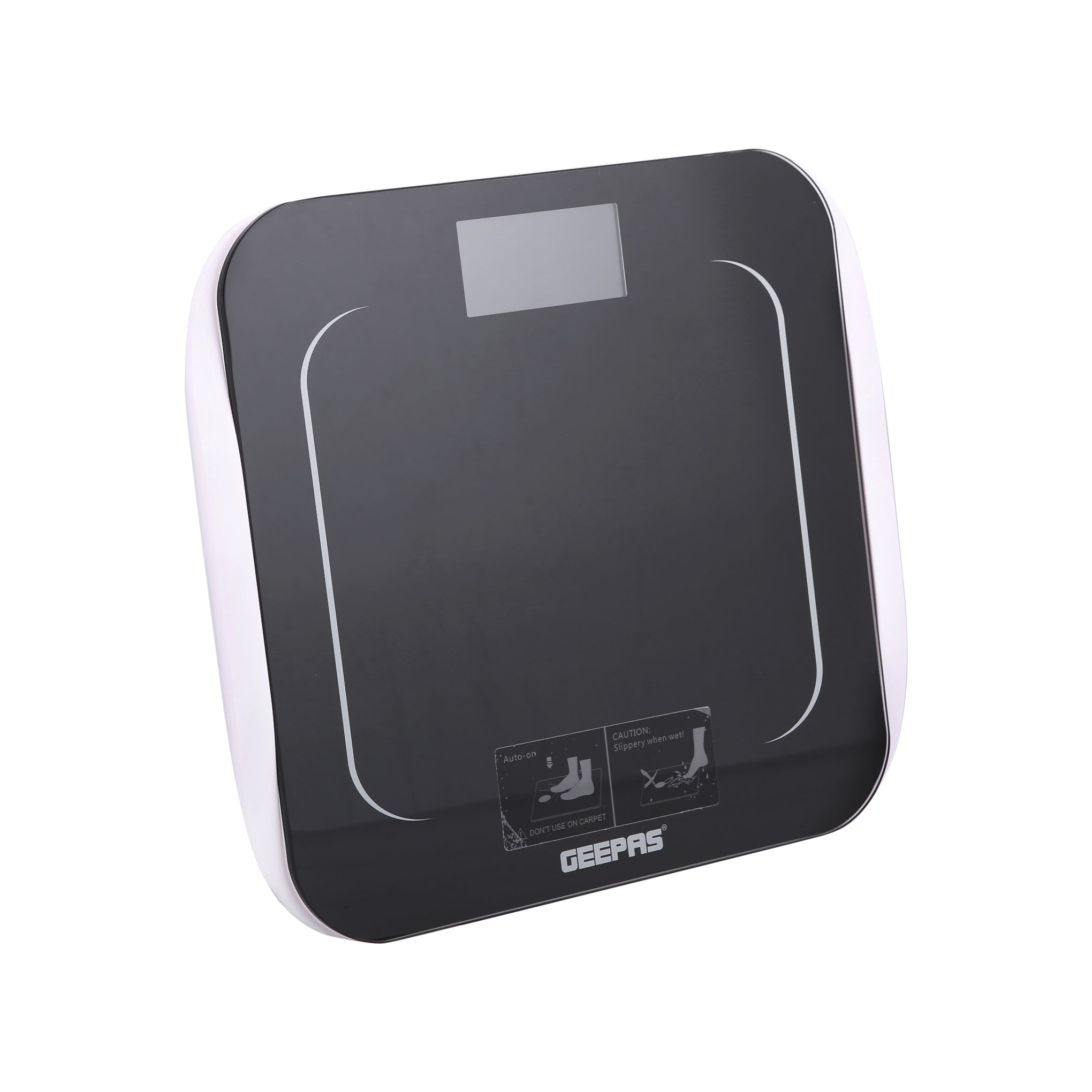 Digital Personal Scale with Tempered Glass Platform, Low Power & Overload Indication, LCD Display, Auto On/ Off | 180kg Capacity - GBS4219 / Black