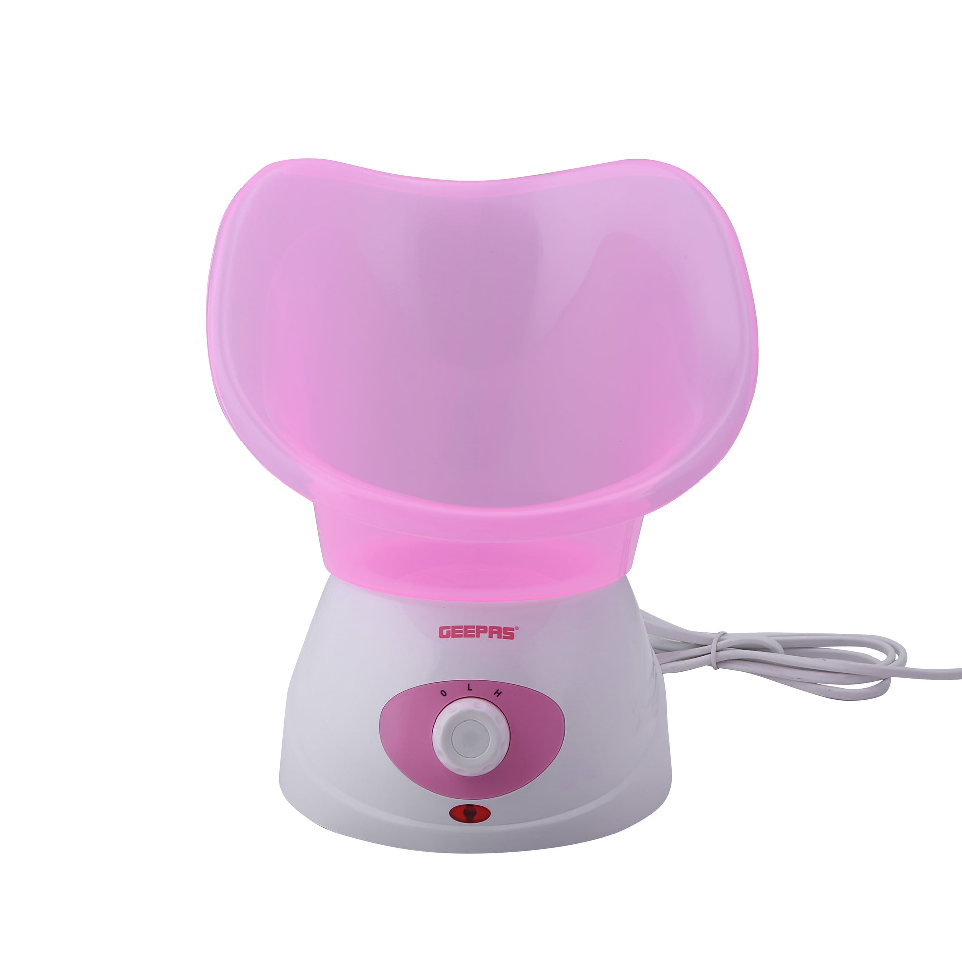 Facial Steamer, 40ml Capacity, 2 Speed, GFS8701, Includes 1pc Face Mask, Nose Mask, Measuring Cup, Steamer for Face, Nose, Cold, Etc Pink/White