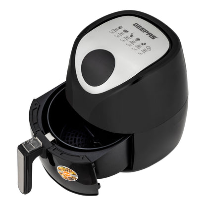 4.0 L Digital Air Fryer with Vortex Air Frying Technology/ Multiple Function, 1-60 Min Timer, Temperature 80-200 Degree Celsius/ Touch Screen Control, 8 Preset Programs, Ideal for Fries, Steak, Chicken, Cake, Meat, Bread, etc. 4 L 1500 W GAF37512T black
