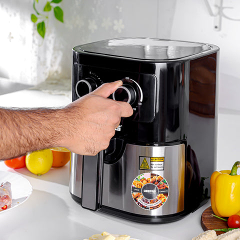 Mechanical Air Fryer With Vortex Air frying Technology, Adjustable Time And Temperature 4.5 L 1600 W GAF37541 Black/Silver
