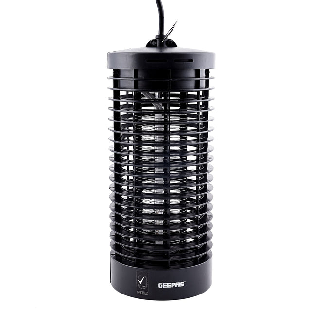 Geepas 6 W Electric Insect Mosquito Trap Killer, Safe & Portable, Non-Toxic Mosquito Ant Fly Bug Killer, Lightweight & Efficient, Mosquito Eliminator with Camping Lantern, Black