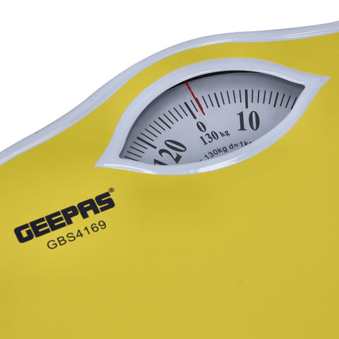 Mechanical Health Scale With Large Dial, Calibration Wheel, Max Weight Of 130 Kg, Metal