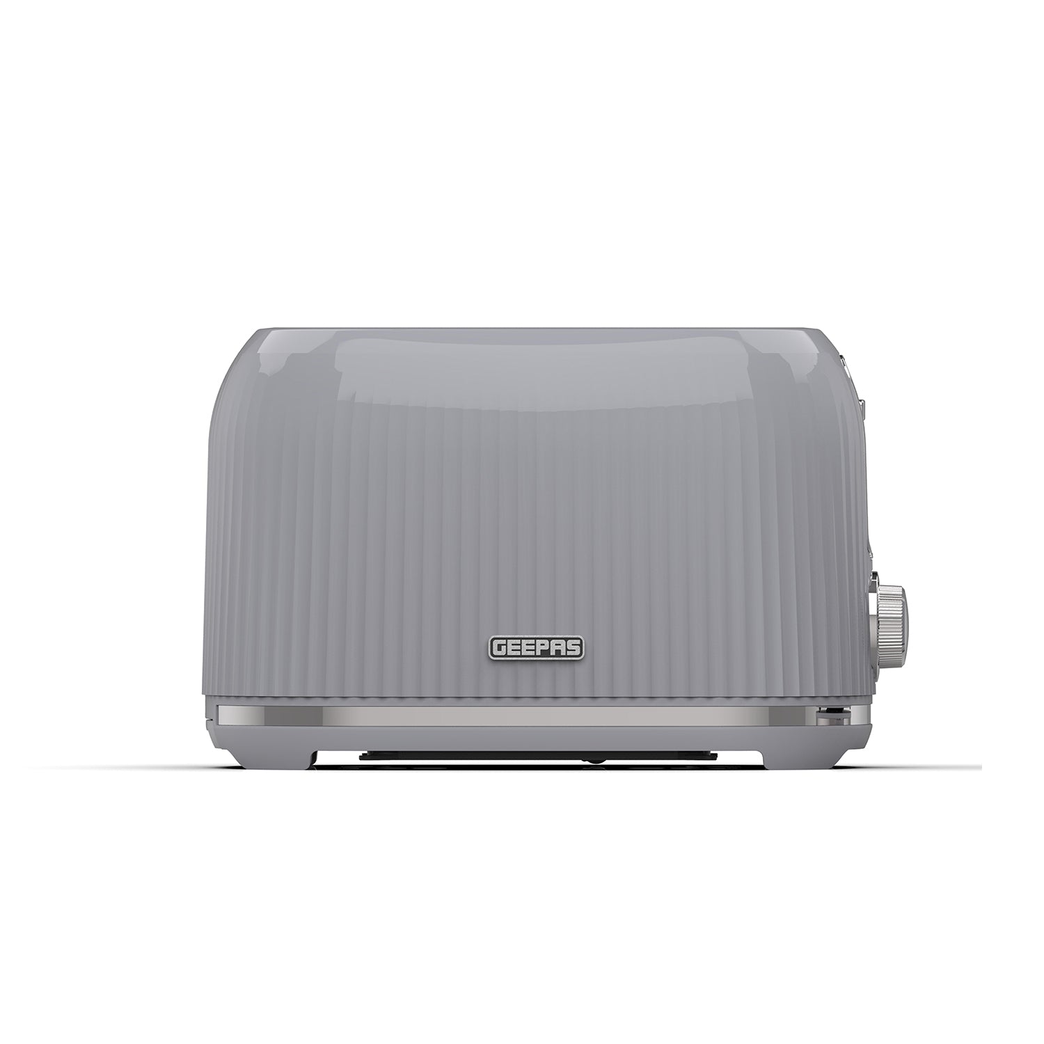 Geepas Fluted Bread Toaster- 2 Slice Slot| 6 Adjustable Browning Control and Removable Crumb Tray| Defrost and Reheat Button| 2 Years Warranty|GBT36558-GR, Grey 850 W GBT36558UK-GR Grey