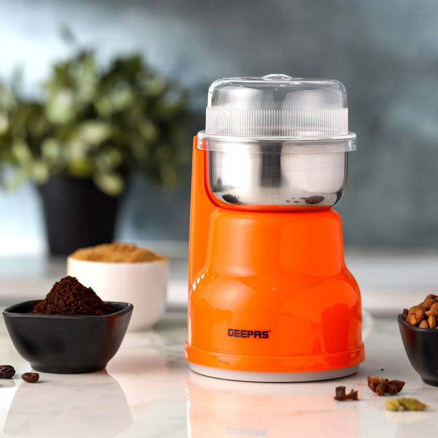 Coffee Grinder Powerful Motor With Durable Jar And Blade 0.04 kg 150 W GCG41018 Orange