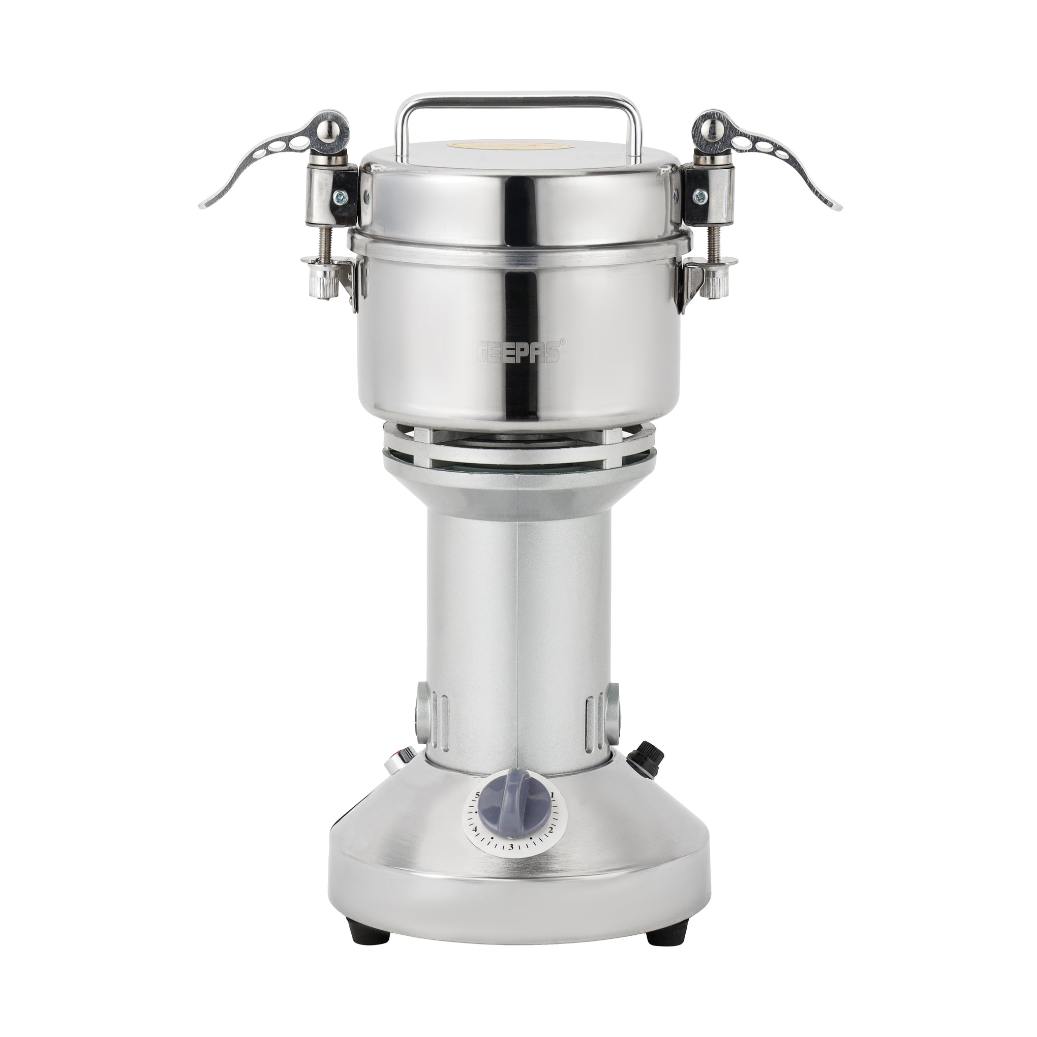 Geepas 1400W Electric Coffee & Spice Grinder - Stainless Steel Bowl & Blade, 200g Capacity, Heavy Duty Multi-Purpose Mill for Seeds, Nuts & Grains - Silver GCG41025 Silver