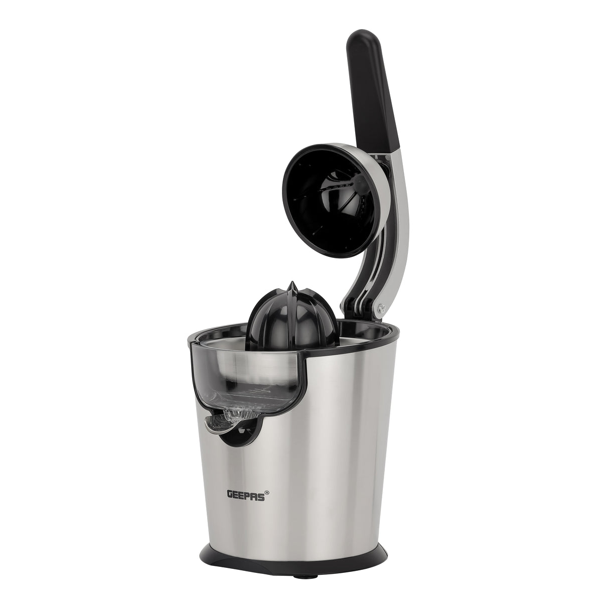 Stainless Steel Citrus Juicer With Aluminium Die-Casting Handle Detachable Caps And Cones 0 L 300 W GCJ46018 Metallic Silver