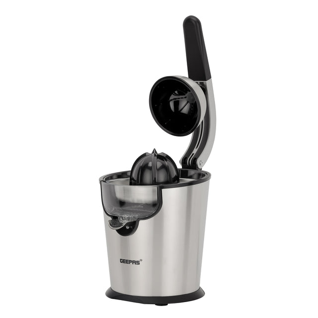 Stainless Steel Citrus Juicer With Aluminium Die-Casting Handle Detachable Caps And Cones 0 L 300 W GCJ46018 Metallic Silver