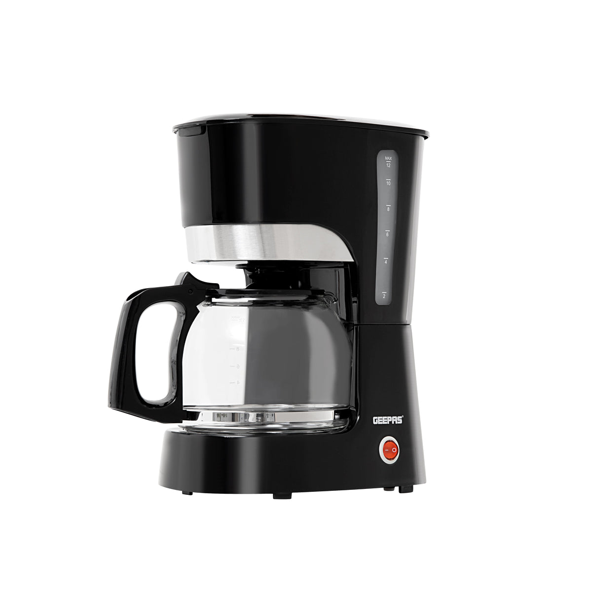 Coffee Maker, Filter Coffee Machine, | High Temperature Glass Carafe | Keep Warm & Anti-Drip Function | Reusable Filter | On/ Off Switch with Indicator Light 850 W GCM6103 Black/Clear
