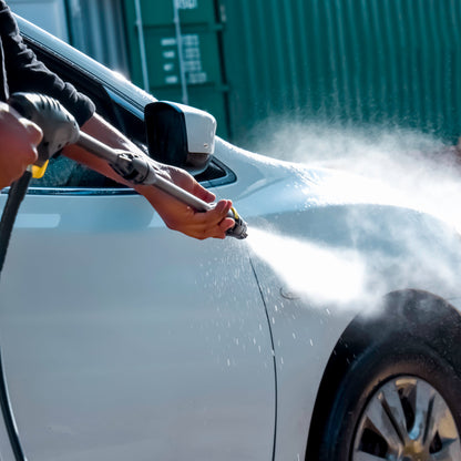 2500W Portable Electric High Pressure Washer Cleans Cars Fences Patios with Adjustable Spray Nozzle