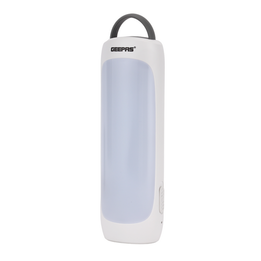 Geepas Rechargeable Emergency Lantern- Energy Efficient Design, 30 Pieces 0.5 W LEDs, and 5 Hours Working/ Portable and Light-Weight Design with Handle/ Perfect for Indoor and Outdoor, Power Outrage, etc./ White,