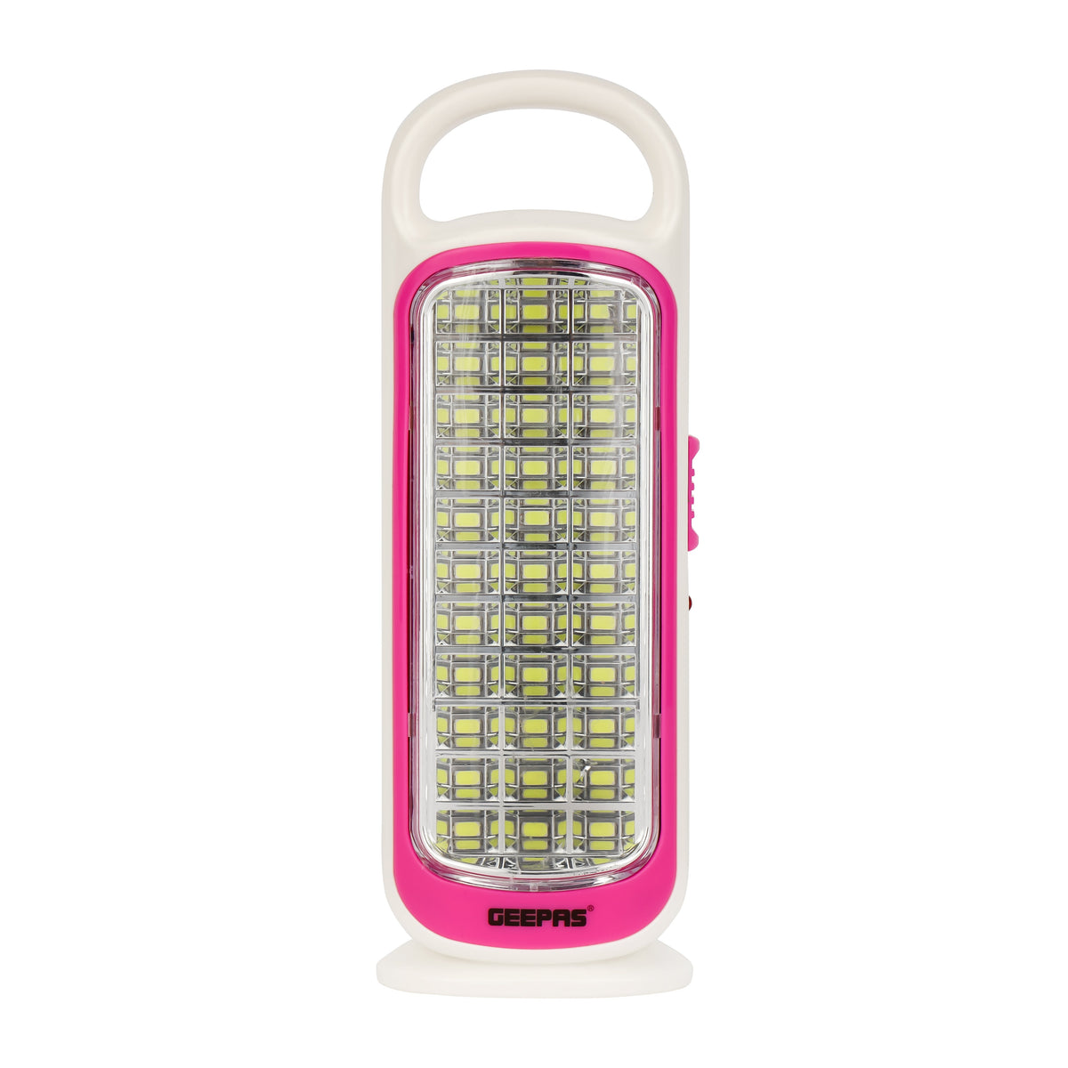 Hi-Power LED Emergency Lantern with Solar Panel, White and Pink