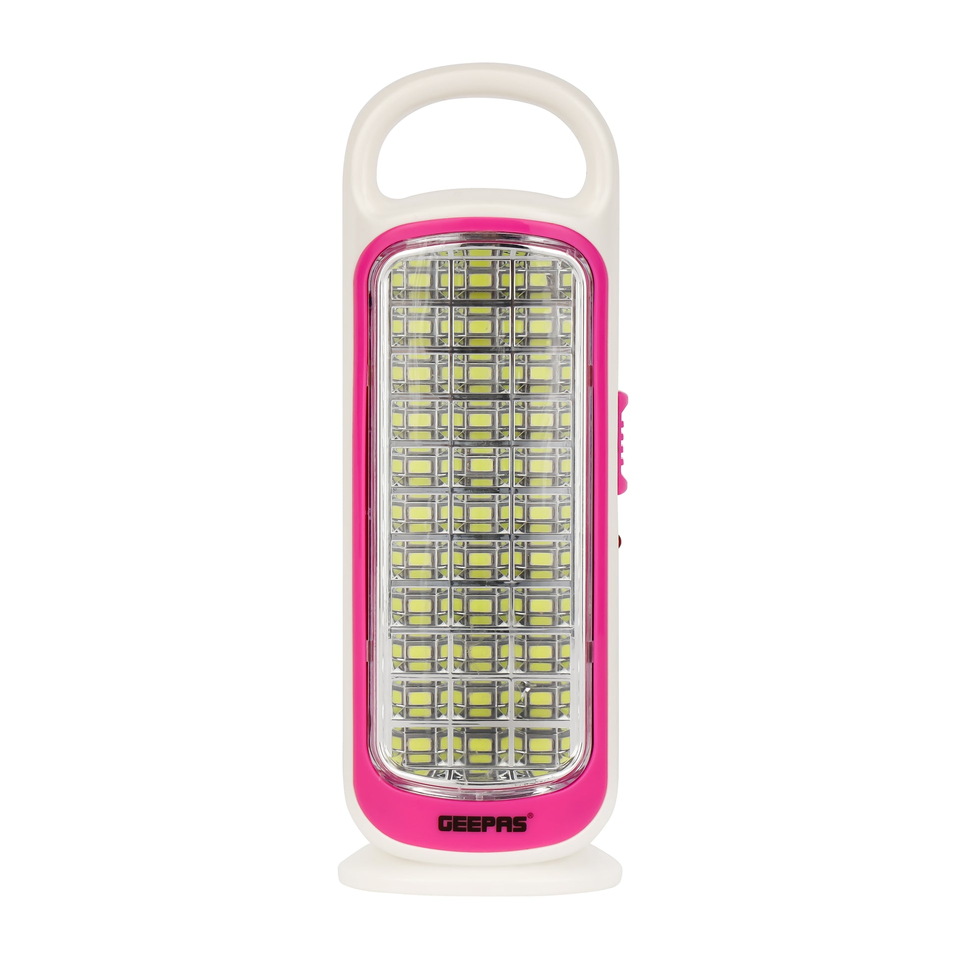 Hi-Power LED Emergency Lantern with Solar Panel, White and Pink