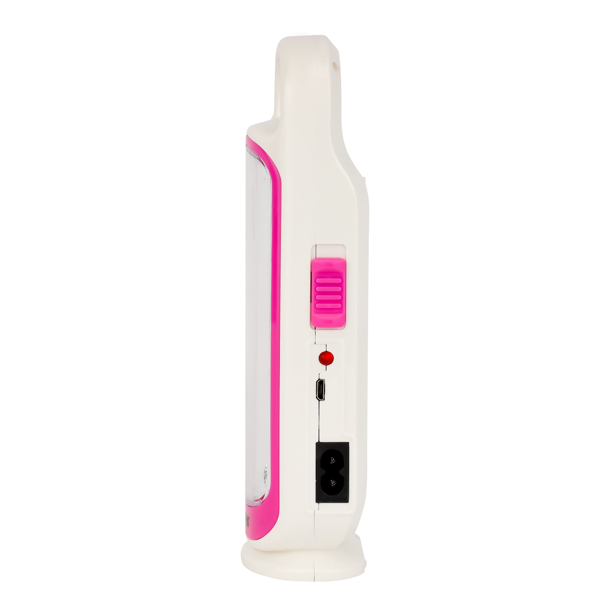 Hi-Power LED Emergency Lantern with Solar Panel, White and Pink