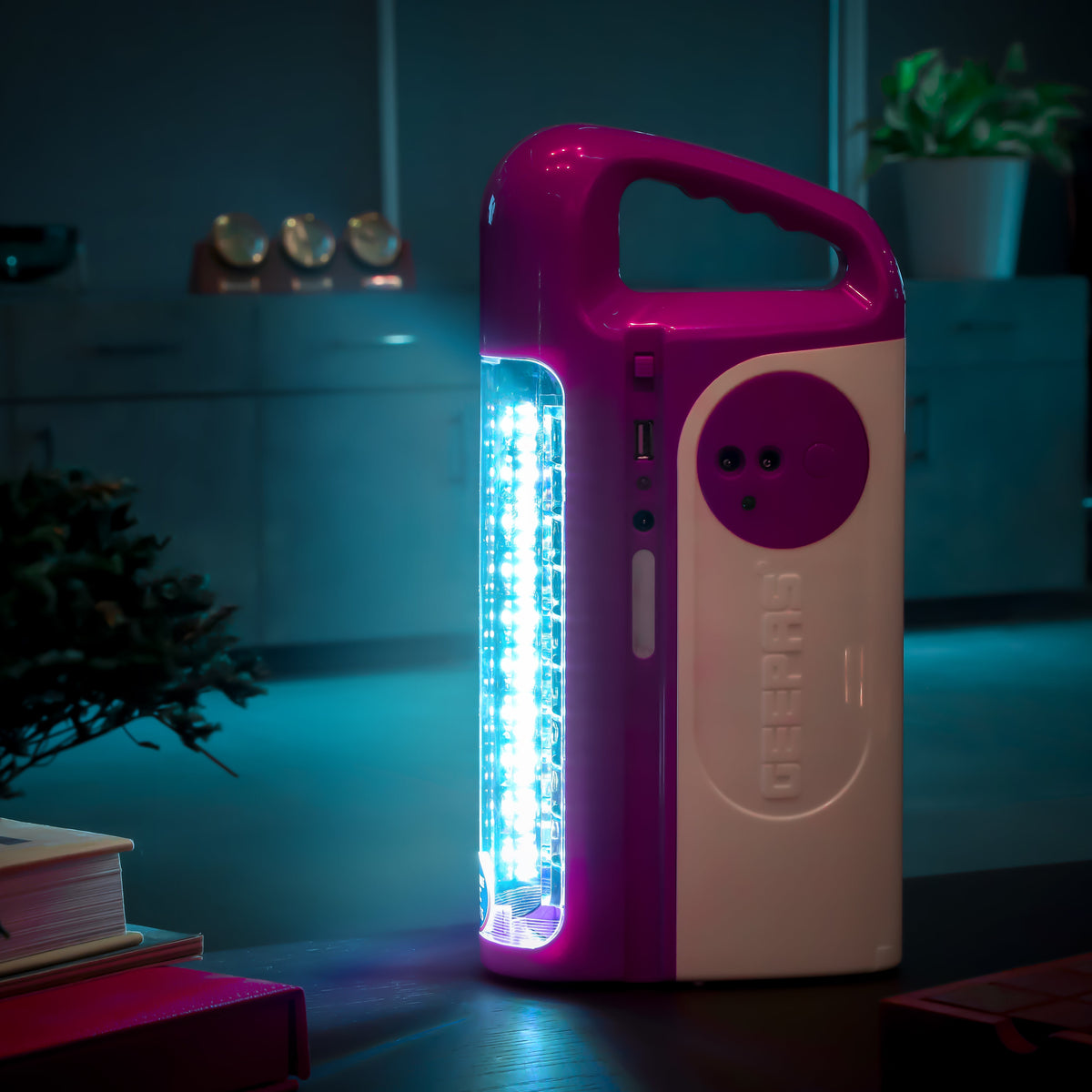 Solar Rechargeable LED Camping Lantern with 100-Hour Runtime & USB Power Bank | Automatic Emergency Light for Outdoor & Home Power Outages