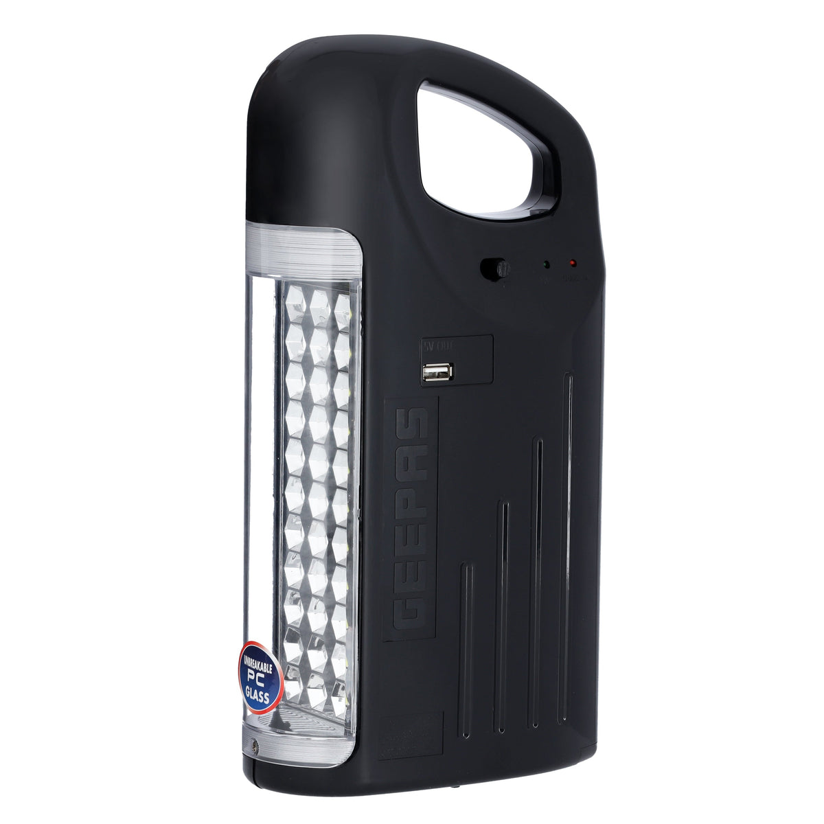 High Power 3D Emergency Lantern, Lead-Acid Battery,  33 PCS 2835SMD LED | Overcharge Protection | Unbreakable PC Glass | Automatic Lighting | USB Output White/Yellow