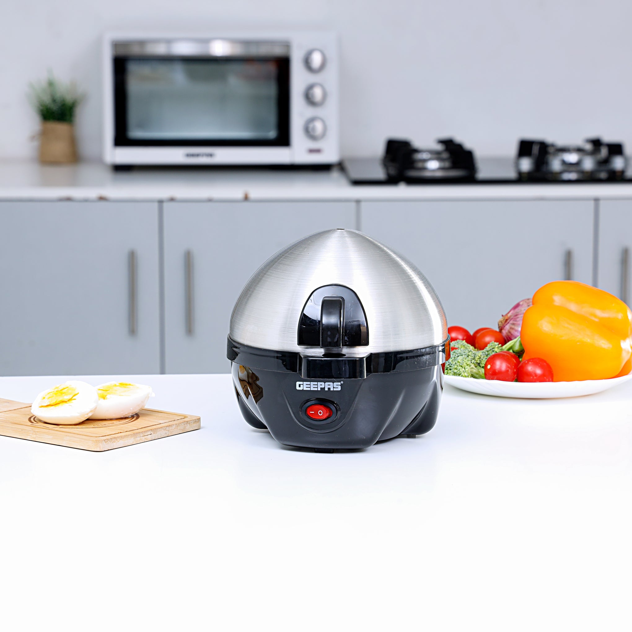 7-Piece Egg Boiler 350 W GEB63032UK Black/Silver
