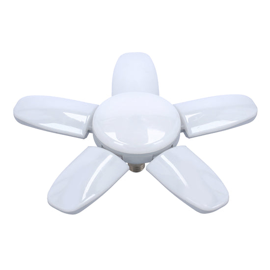 Geepas 5 Leaf Led Folding Lamp - Portable 5 Adjustable Leafs Ceiling Light | 50000 Hours Working Life | Ideal for Garage, Workshop, Hotel, Shops, Restaurants, Office & More | 2 Year Warranty