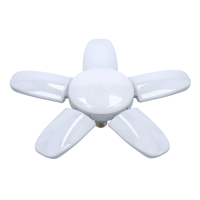 Geepas 5 Leaf Led Folding Lamp - Portable 5 Adjustable Leafs Ceiling Light | 50000 Hours Working Life | Ideal for Garage, Workshop, Hotel, Shops, Restaurants, Office & More | 2 Year Warranty