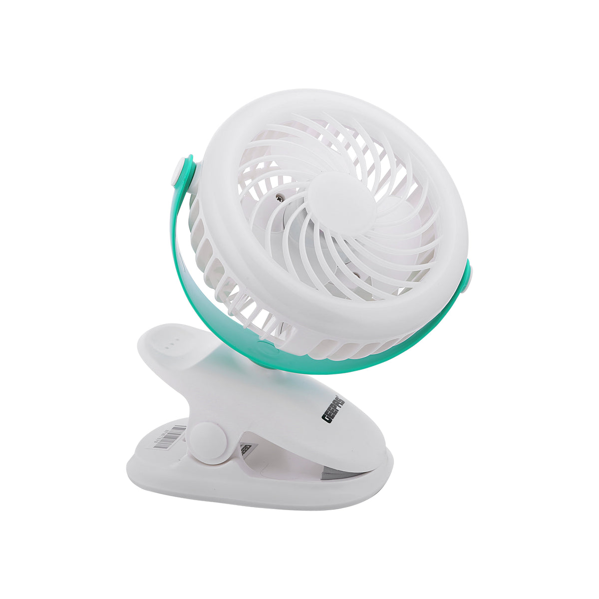 Rechargeable Clip Fan With Light GF21137 White