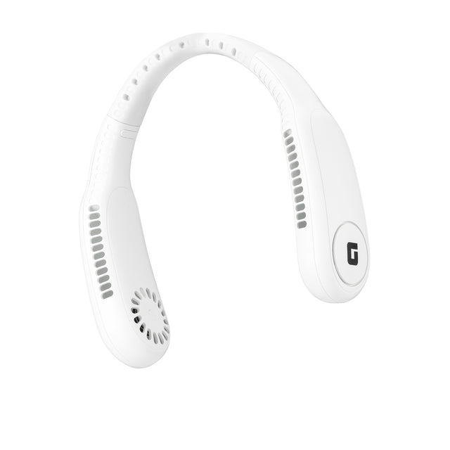 Geepas Portable Neck Fan- GF21228/ 6 Hours Long Working Time, 3 Speed Levels/ Lightweight, Rechargeable for Indoor and Outdoor Use/ Silent, Safe and Secure/ White, 2 Years Warranty