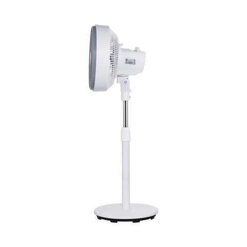 Geepas 12" High Speed Stand Fan- GF21237/ Pedestal Fans with Adjustable Oscillation, Efficient 110 W Motor for Better Cooling, Modern Spiral Grill Design/ Perfect for Home, Office, Study Room, Garage, Apartment, Etc./ 2 Years Warranty, White