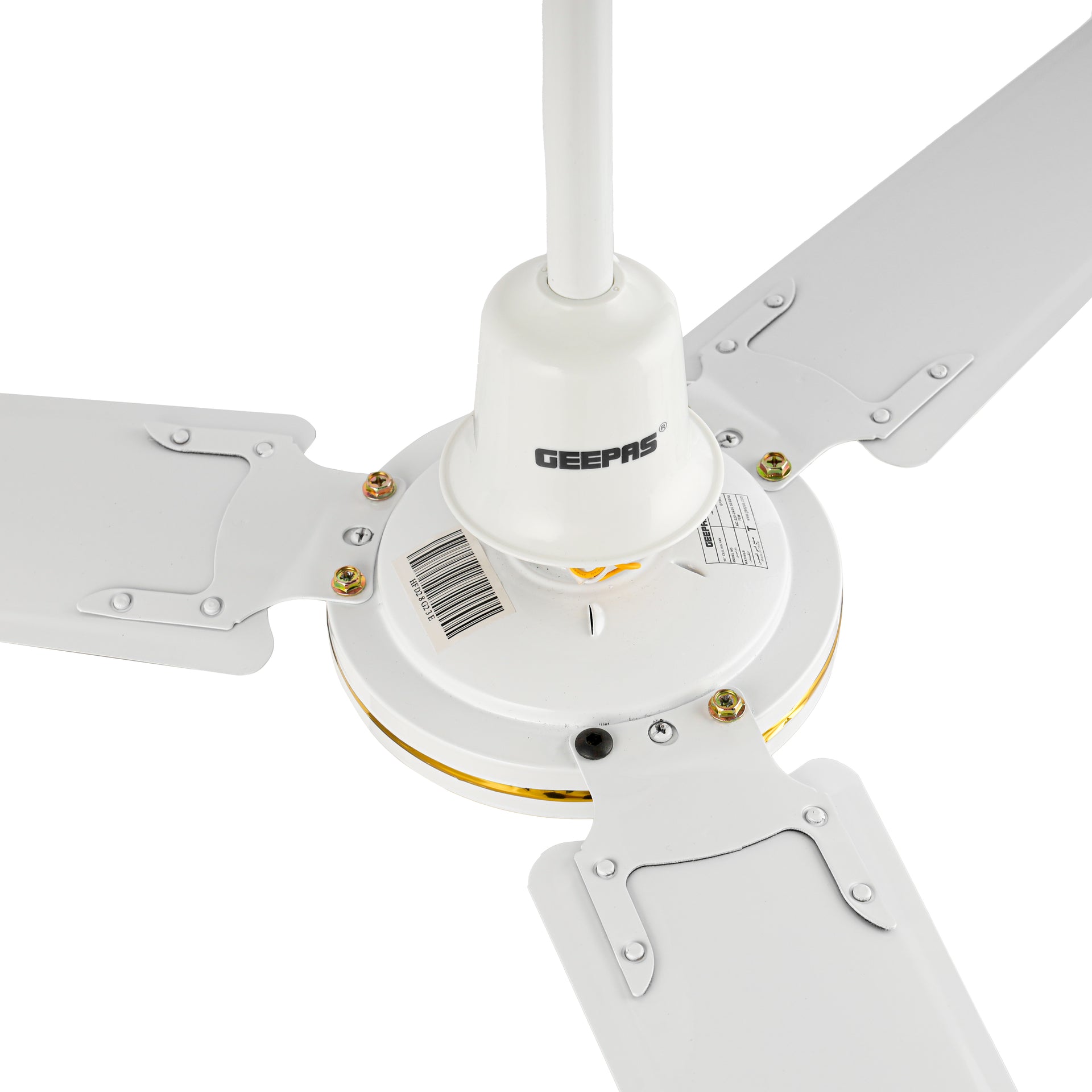 56"Ceiling Fan | Double ball bearing | 3Speed | 3 Blade with Strong Air Breeze | Indoor Ceiling Fan with 290 RPM & Scratch Resistance Durable Body | Ideal for Living Room, Bed Room, and office 75 W GF9428 White