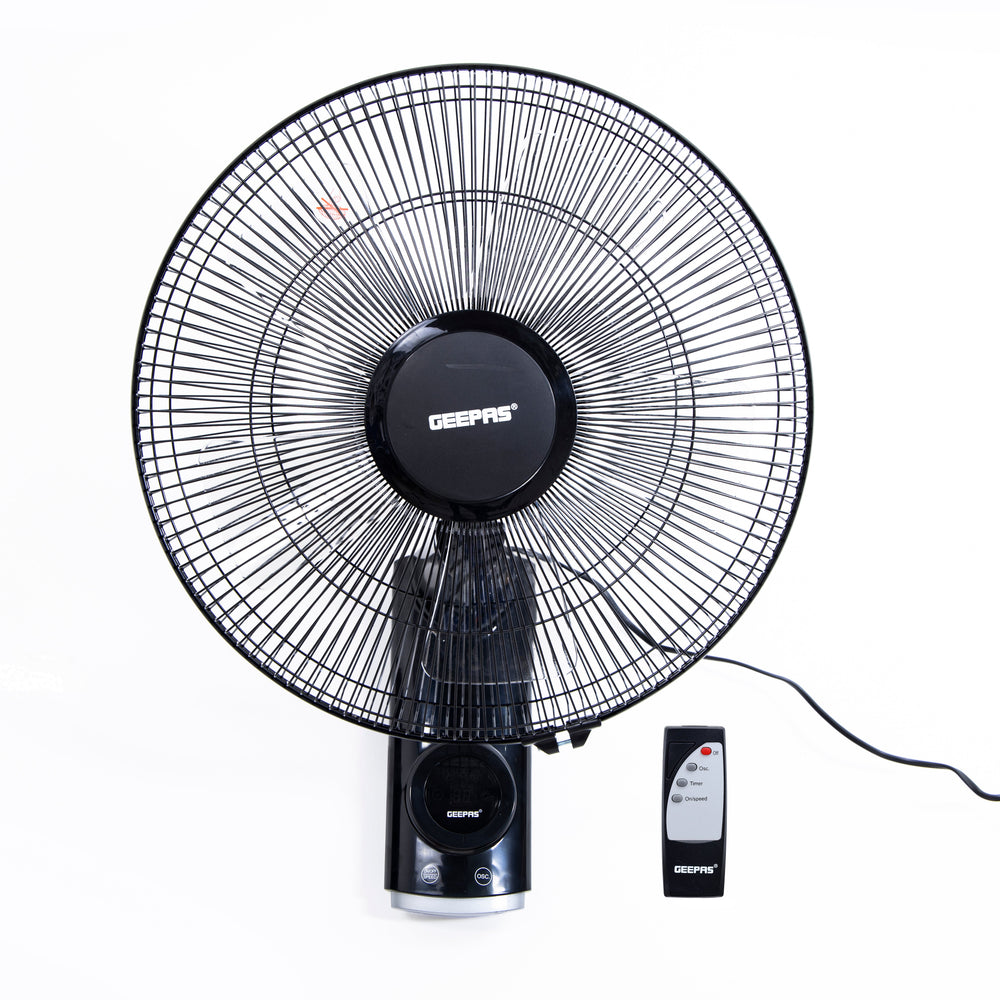 Geepas 16 Inch Wall Fan, Black, Gf9479N