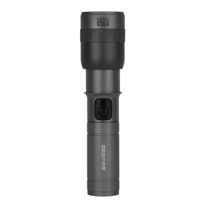 Rechargeable 60W LED Flashlight: Ultra-Bright High-Power Tactical Torch with Zoom, USB-C Charging, and 12-Hour Battery — Professional Aluminum Housing for Camping & Emergency Use
