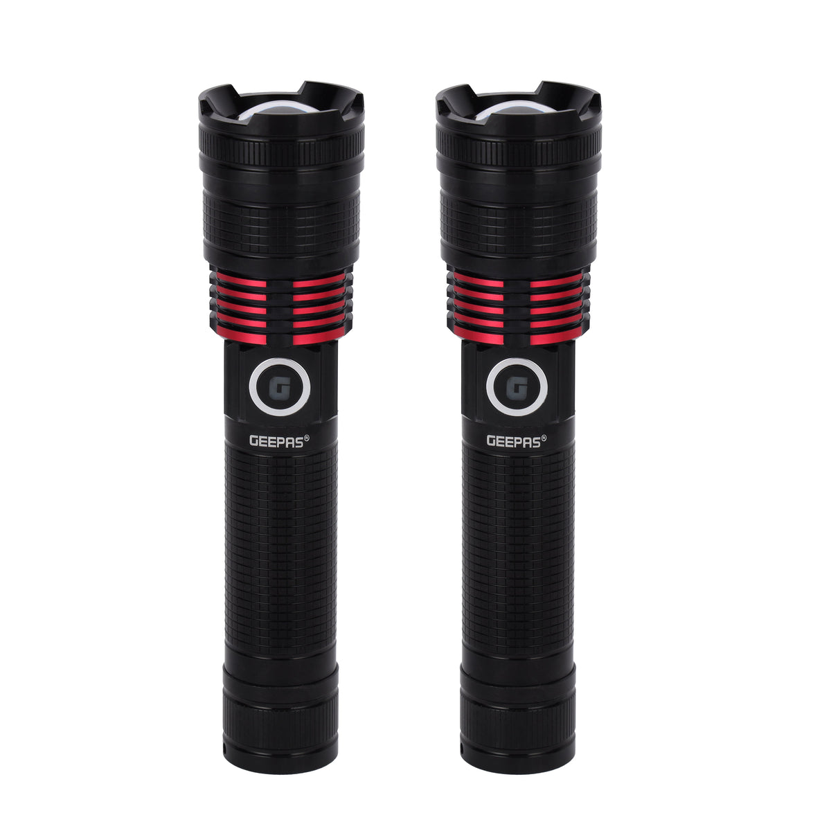 2 in 1 Rechargeable LED Flashlight with Aluminum Housing, Lithium Battery, 15W High Power LED