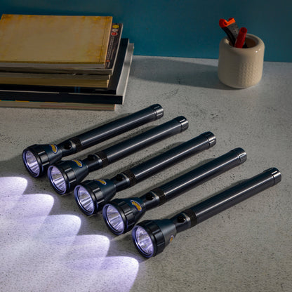 5 Pcs Rechargeable LED Flashlight/Torch Lights with High Grade Aircraft Aluminum Alloy Housing/ Light Source: T6 LED/Rechargeable Li-ion Battery /Perfect for Indoor and Outdoor Use
