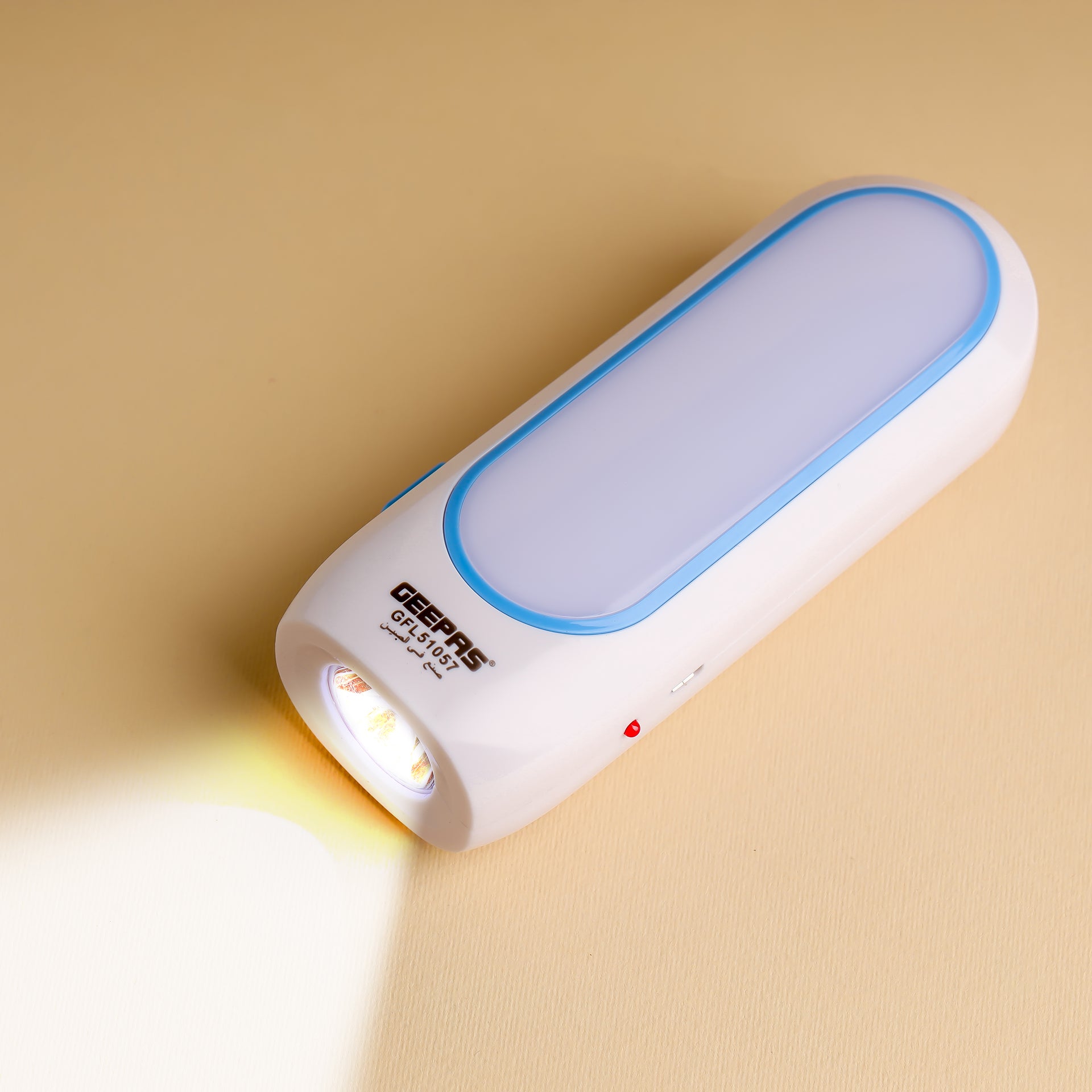 2-IN-1 Rechargeable LED Flashlight with Sidelight and Headlight White/Blue - GFL51057