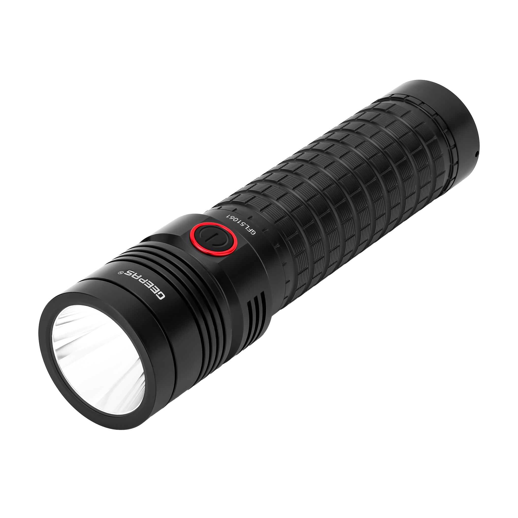 Rechargeable LED Flashlight with High Capacity Lithium Battery /Aircraft Aluminium Body/Mobile Charging/Type C Charging /GFL51061, Black