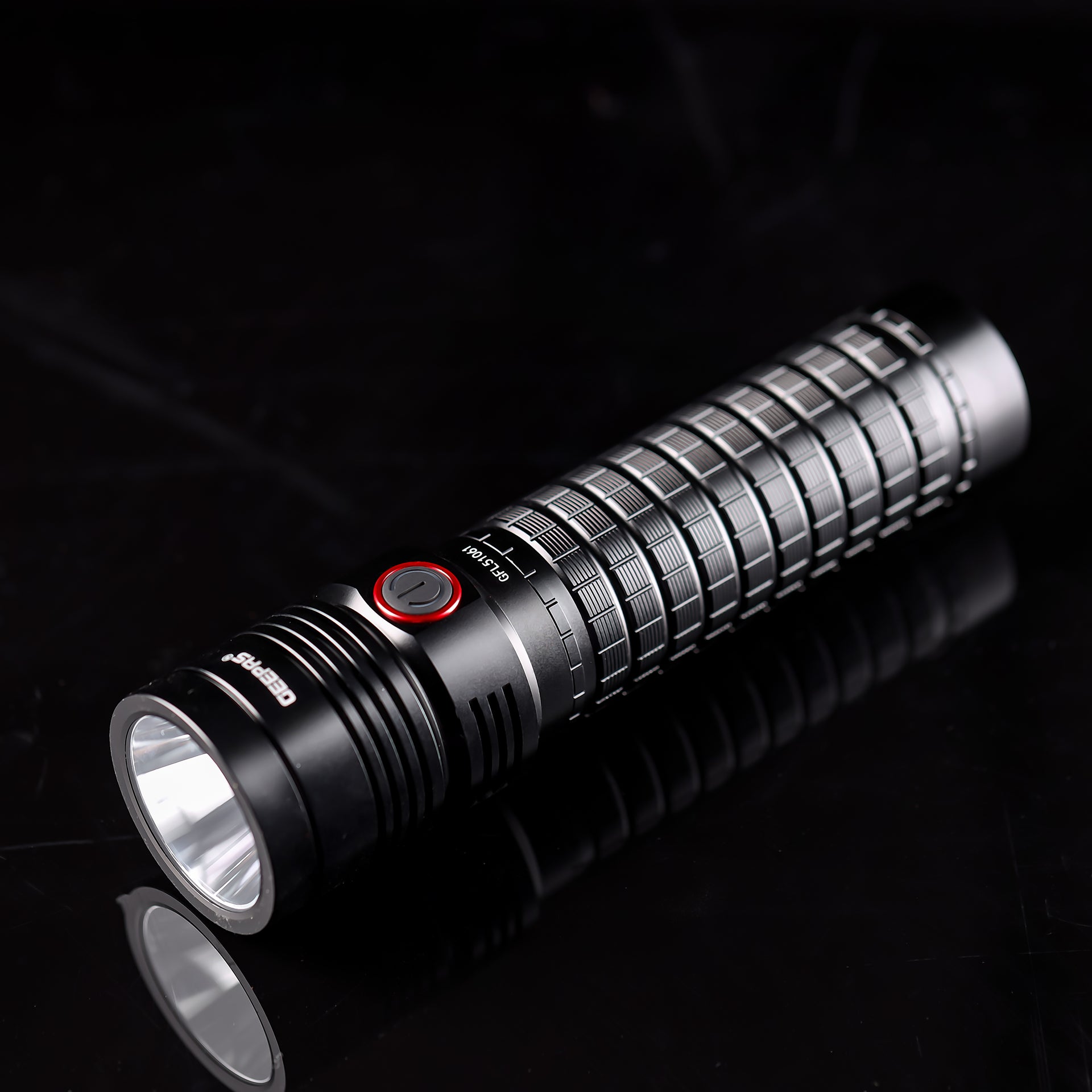 Rechargeable LED Flashlight with High Capacity Lithium Battery /Aircraft Aluminium Body/Mobile Charging/Type C Charging /GFL51061, Black
