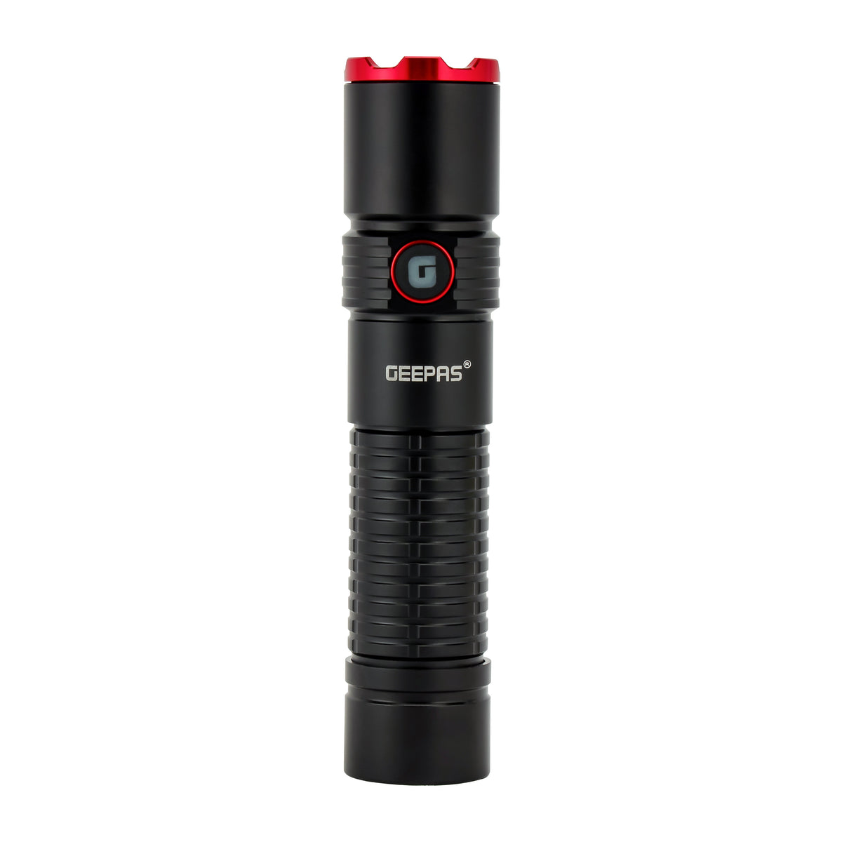 Rechargeable LED Flashlight – 20W 2500 Lumens, IPX5 Waterproof, 4000mAh Lithium Battery, Type-C Charging, 1000m Beam Range, Aircraft Aluminum Body, Black